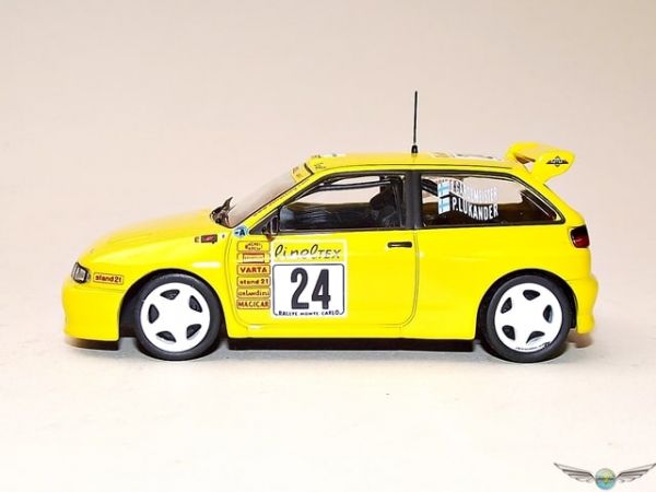 model 1/43 car altaya seat ibiza kit car chus puras monte carlo rally 1986. 