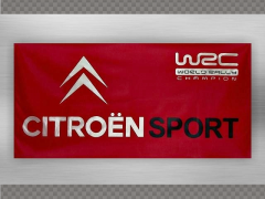 CITROEN WRC MOTORSPORT LOGO FLAG