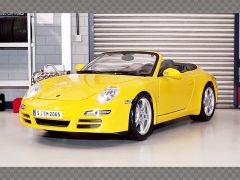 PORSCHE 911 CARRERA S CABRIOLET ~ 2005 (YELLOW) | 1:18 Diecast Model Car
