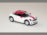 MINI COUPE - WHITE/RED | 1:76 Diecast Model Car