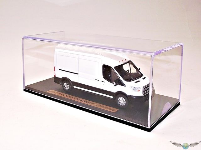 Greenlight 2017 Ford Transit Van Diecast Model - 1/43 Scale White Extended High Roof